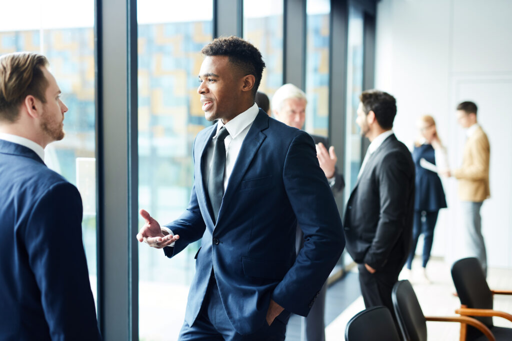 salesperson building rapport with client